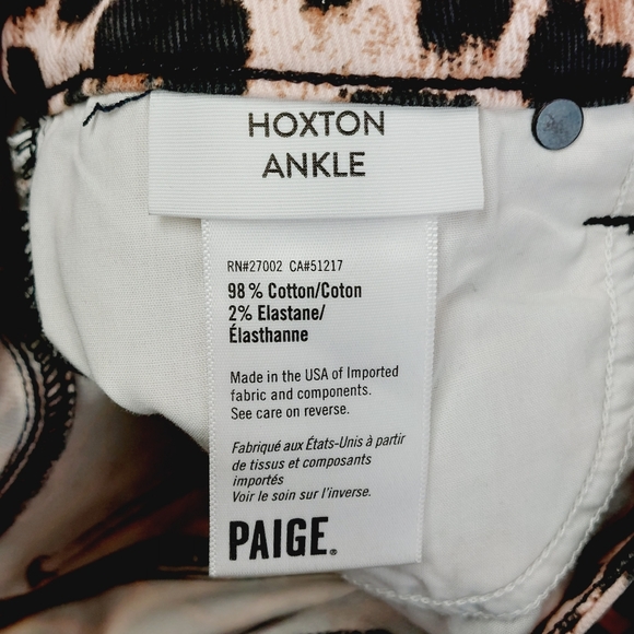 PAIGE Hoxton Ankle Leopard Print Pants Skinny Jeans size 26 (fits like a 24/25)! - Picture 8 of 9